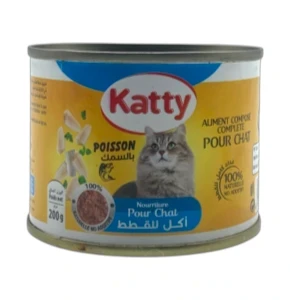 Aliment pour chat complet, Poisson, Katty, 200g