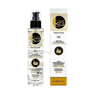 Huile professionnelle nourrissante à la kératine pour cheveux secs, ternes et frisés, Keragold, 100ml