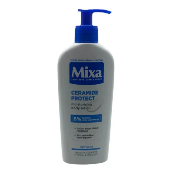 Lotion corporelle hydratante pour peau sèche, 48h, Ceramide protect, Mixa, 250ml