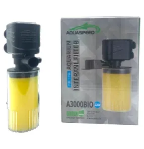Pompe de filtration d'aquarium pour poissons, Aquaspeed, A3000Bio, 12W