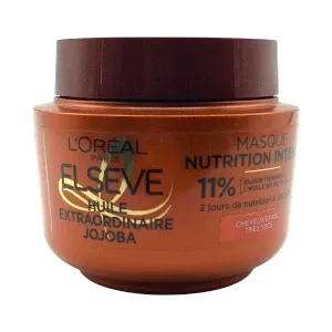 Masque nutrition intense pour cheveux  épais très secs, Huile extraordinaire jojoba, Elseve, L'Oréal, 310 ml