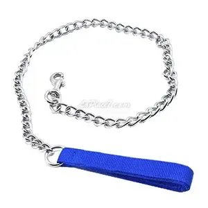 Laisse pour chien en métal avec poignée en tissu, 1,2 M