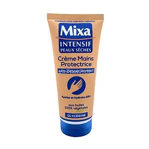 Crème mains protectrice et anti-dessèchement aux huiles 100% végétales, Apaise et hydrate 48H, Intensif peaux séches, Mixa, 100ml