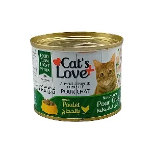 Aliment complet en morceaux pour chat au poulet avec sauce, Cat's Love, 200 g