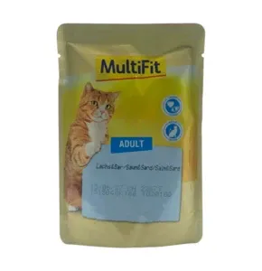 Aliment humide complet pour chat adulte, Taurine et biotine, Multifit, 100g
