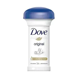 Déodorant stick pour femme, Crème hydratante, Anti- transpirant 24h, 0% Alcool, Original, Dove, 50ml