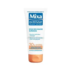 Soin des mains surgras pour peaux réactives à sécheresse sévère, Hypoallergénique, Mixa
