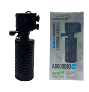 Pompe de filtration d'aquarium pour poissons, Aquaspeed, A6000Bio, 12W