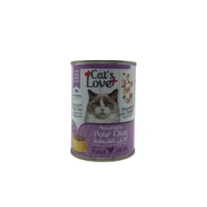 Aliment  pour chat complet, Morceaux en sauce, Poulet, Cat's Love, 400g