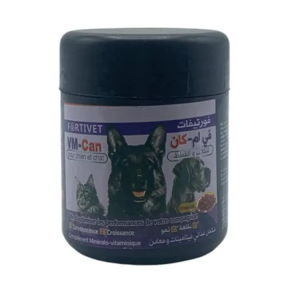 Complément alimentaire pour chiens et chats, Optimise les performances, VM-Can, Fortivet, 90g