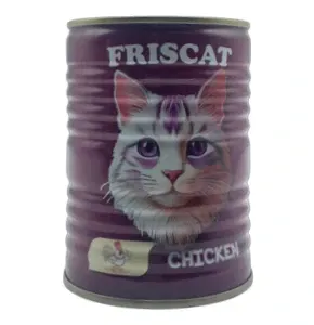 Aliment complet pour chat en paté, Poulet, Friscat, 400g