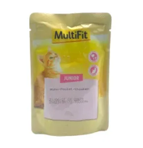 Aliment humide complet pour chat junior, Poulet, Multifit, 100g